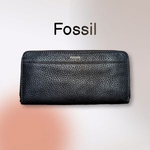 Fossil Black Cow Hide Leather